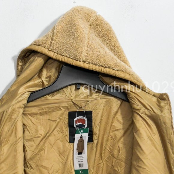 1 Madison Ladies' Fuzzy Jacket in khaki - Picture 5 of 7